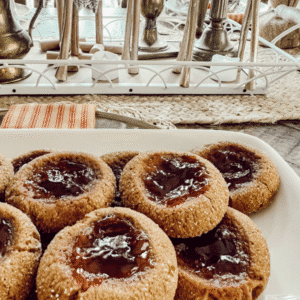 Gingerbread Thumbprint Cookies
