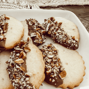 Chocolate Dipped Shortbread Cookies
