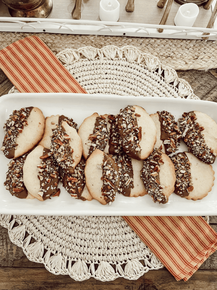Chocolate Pecan Shortbread Cookies