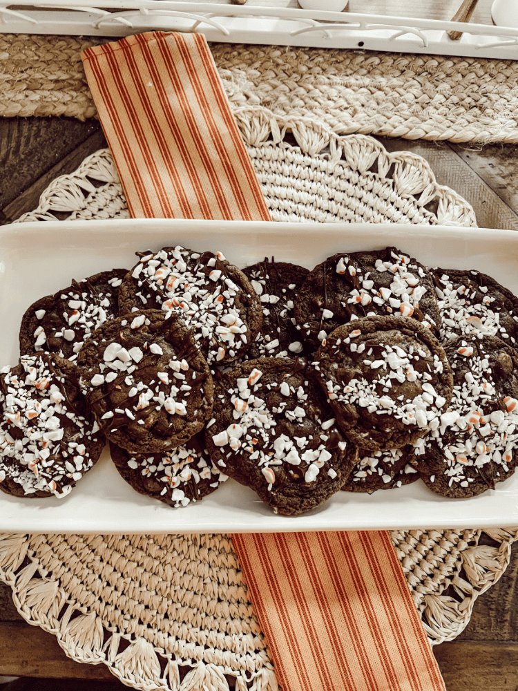 Finished Chocolate Peppermint Cookies