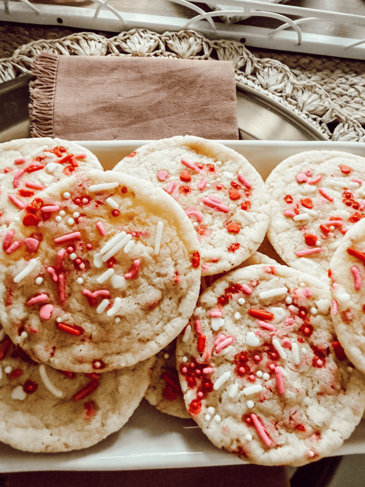 Valentines Day Sprinkle Cookies