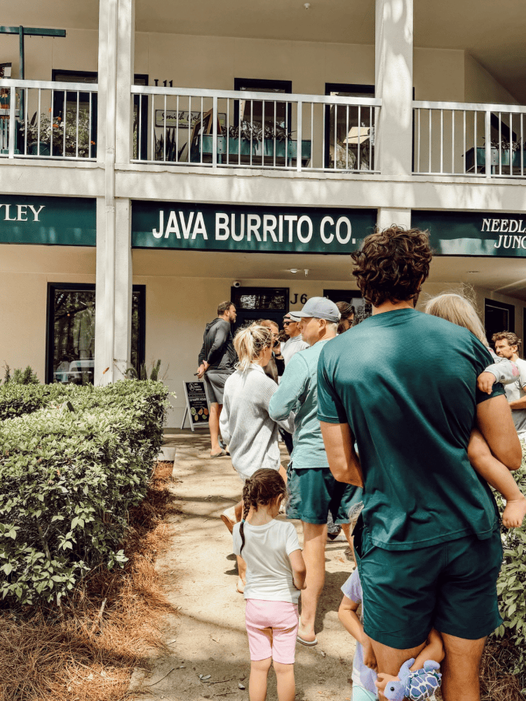 Line at Java Burrito