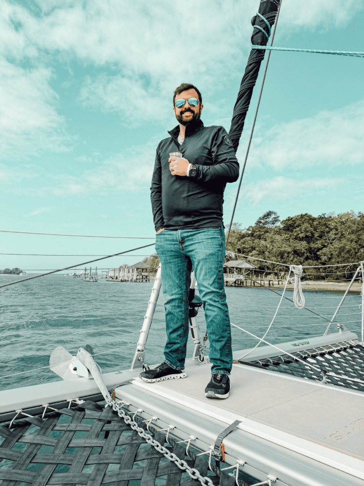 Logan on Sailboat