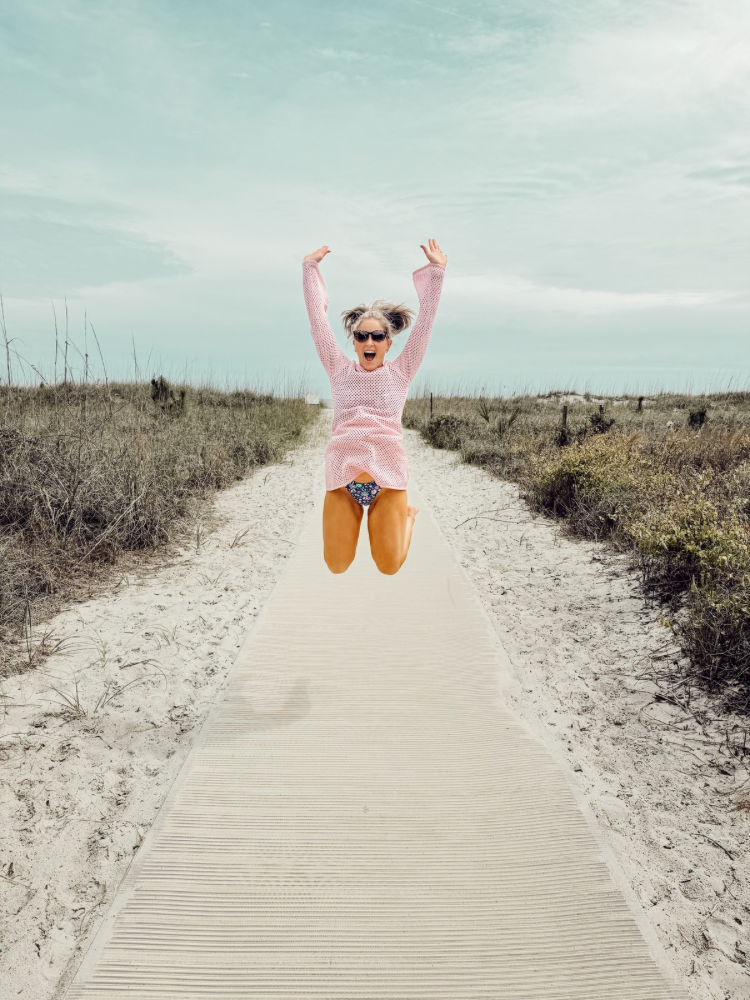 Me Jumping ON Beach
