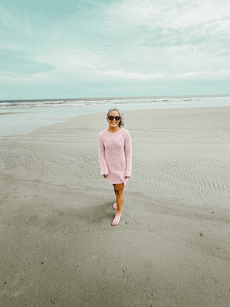 Me in Coverup On Beach
