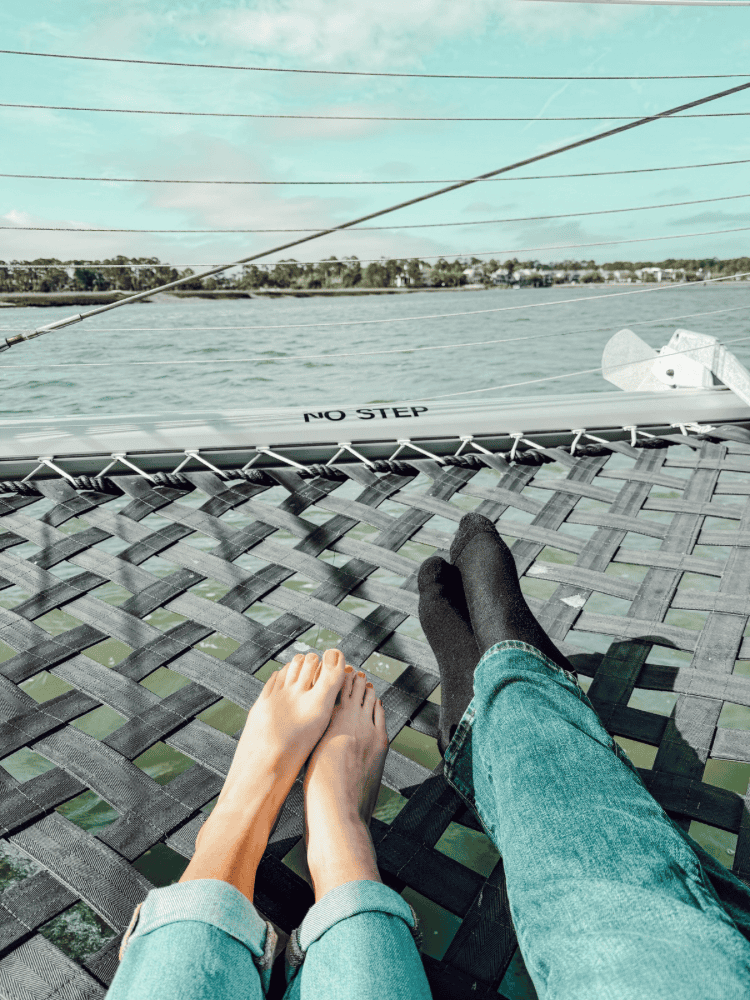 Relaxing on Sailboat