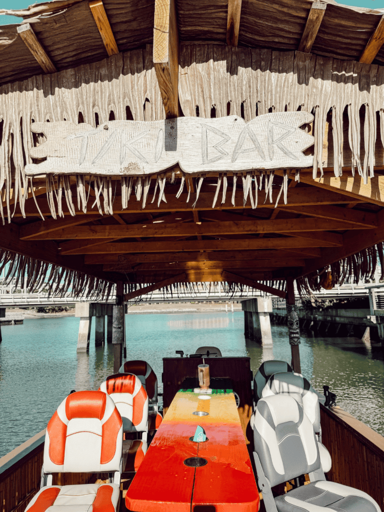 Inside Tiki Boat
