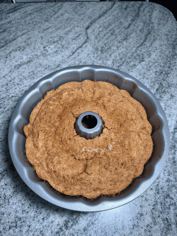 After Baking Apple Cider Cake