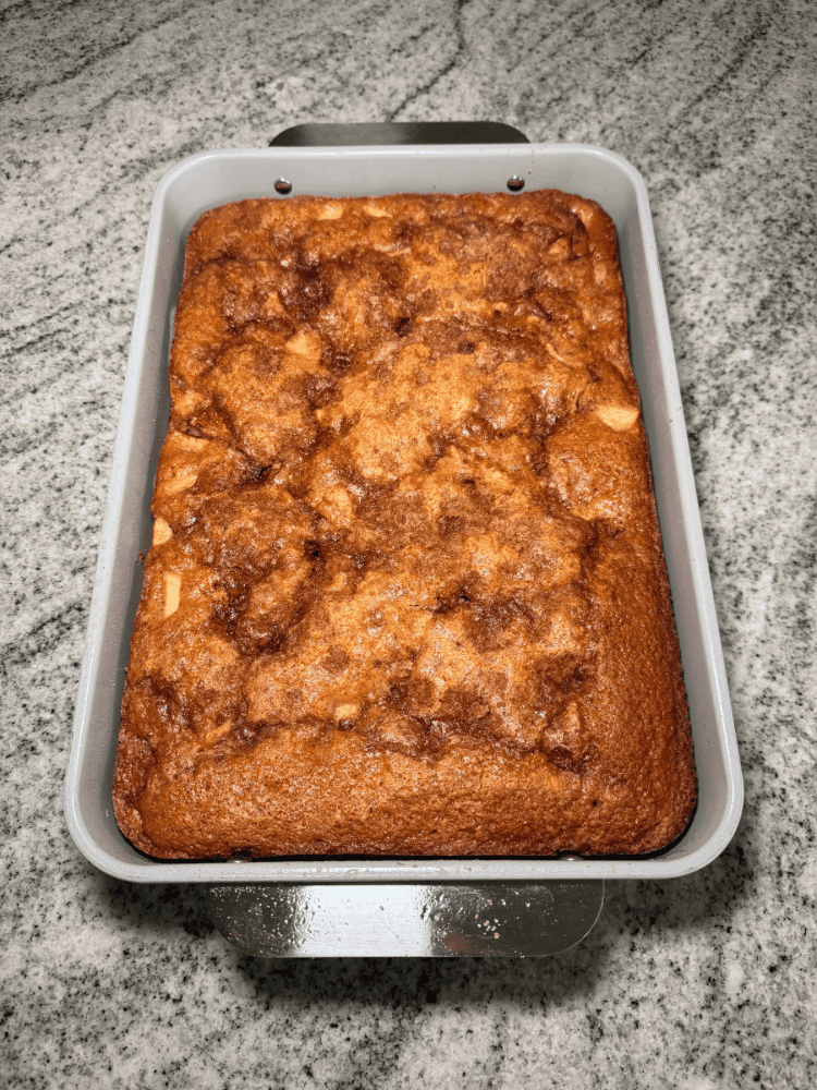 After BakingCinnamon Apple Coffee Cake