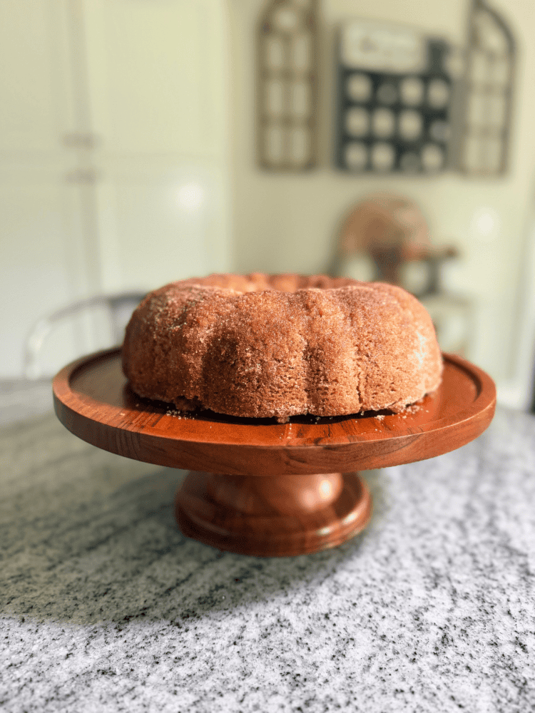 Apple Cider Donut Cake With Cinnamon Sugar