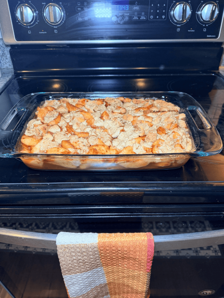 Apple Cobbler on Stove