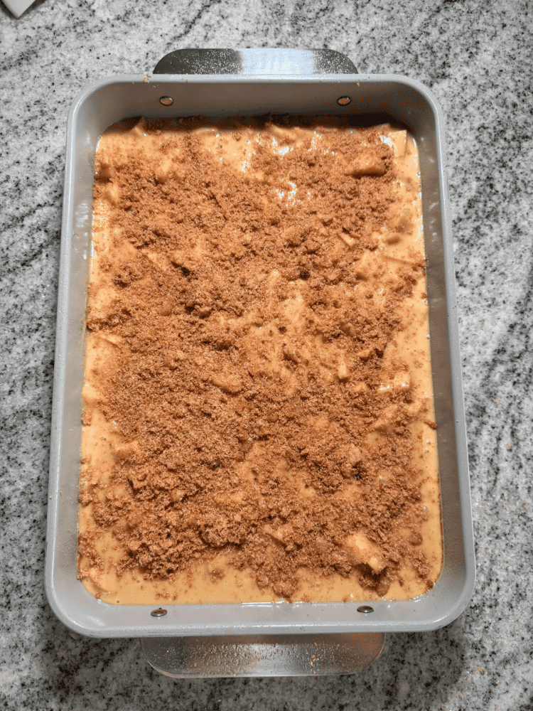 Before Baking Cinnamon Apple Coffee Cake