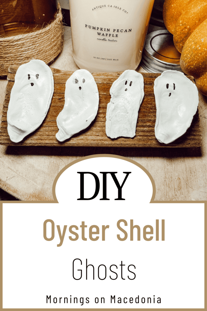Cute DIY Oyster Shell Ghosts
