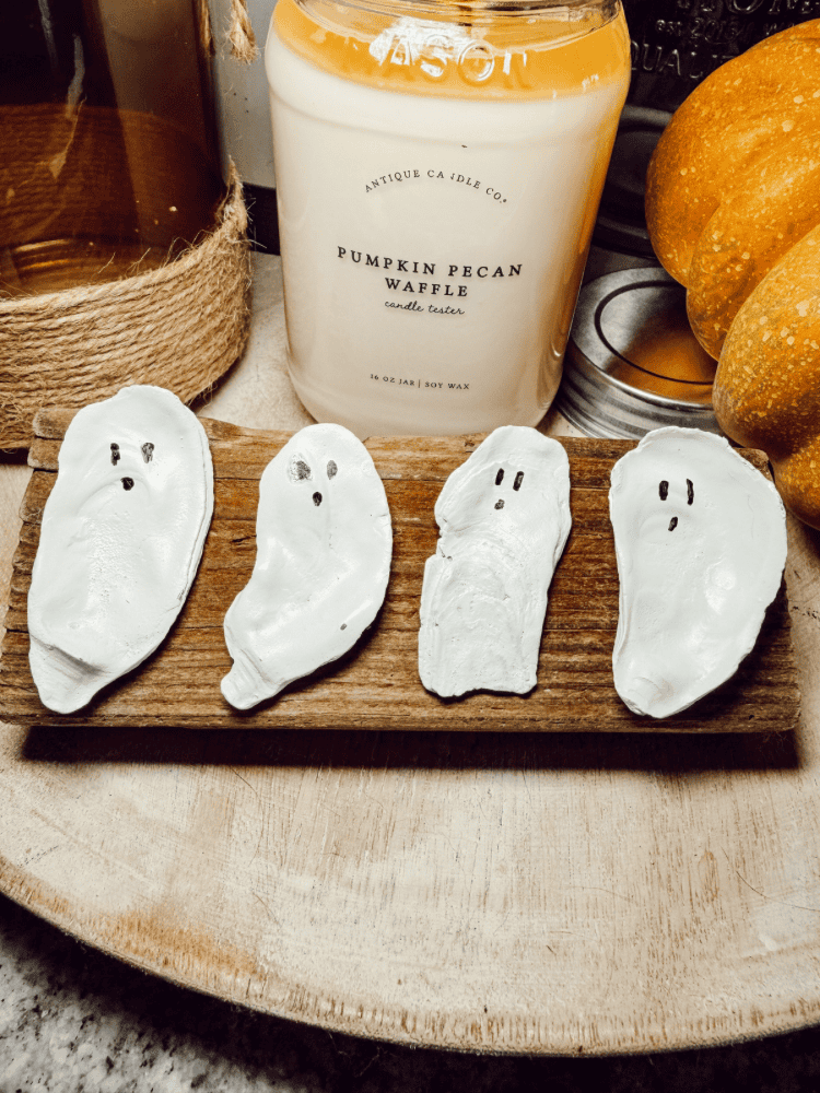 DIY Oyster Shell Ghosts