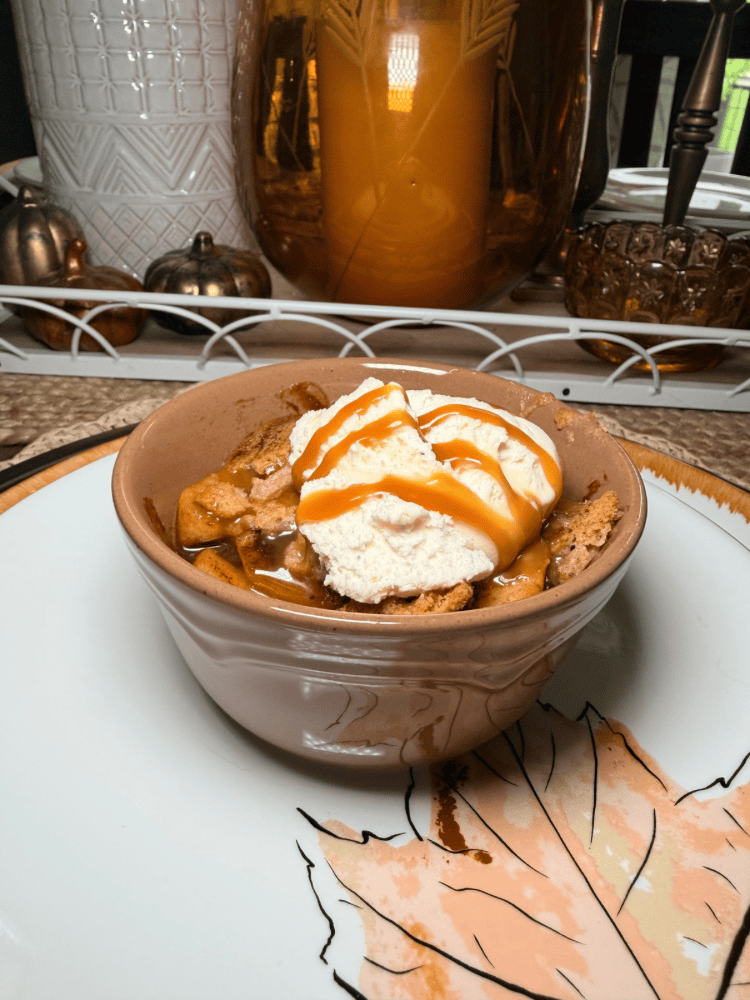 Finished Sugar Cookie Apple Cobbler
