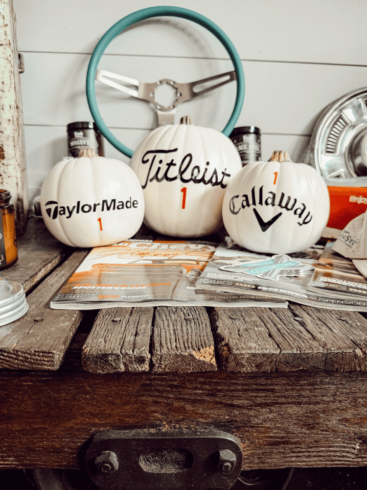 DIY Golf Ball Pumpkins