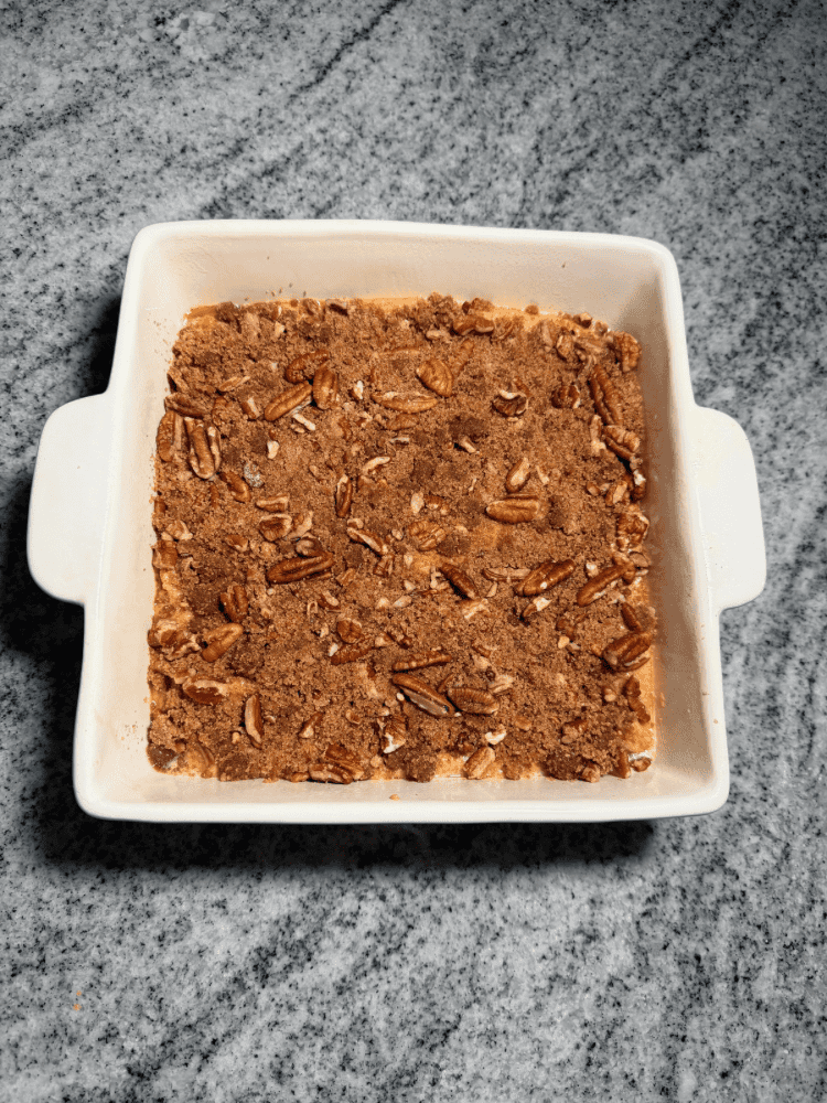 Finished Easy Pumpkin Pecan Coffee Cake With Streusel Topping