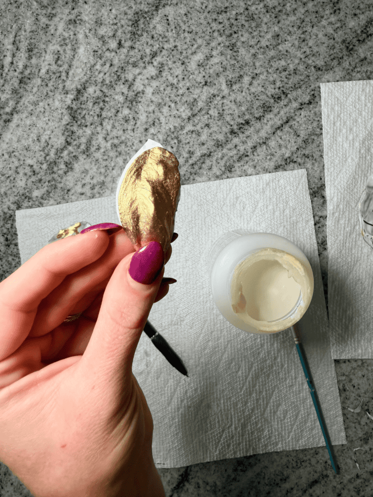Making DIY Oyster Shell Christmas Ornaments