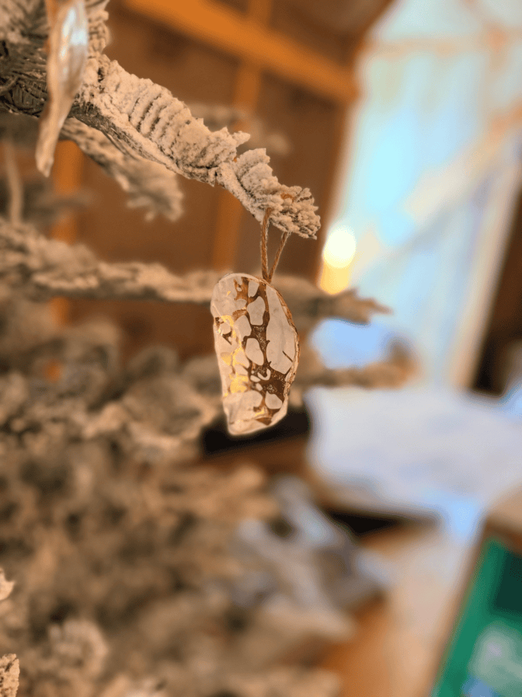Oyster Shell Christmas Ornament