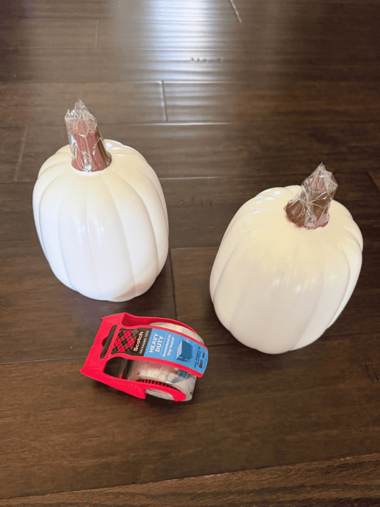 Packing Tape on Pumpkin Stem