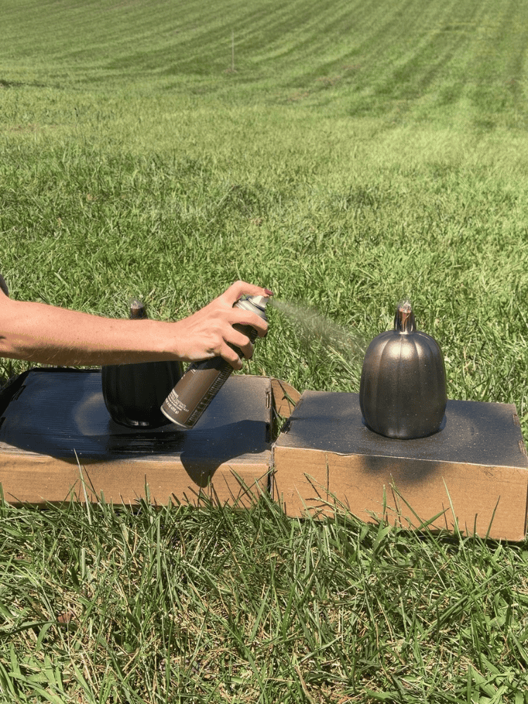 Painting Dollar Tree Pumpkins