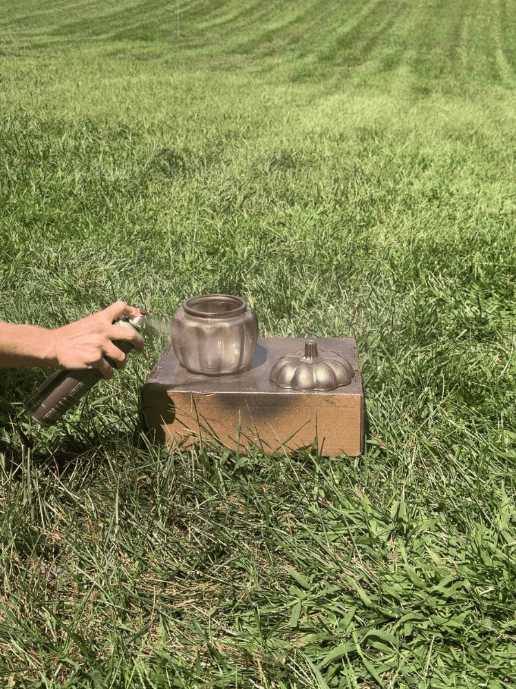 Painting Pumpkin Jar