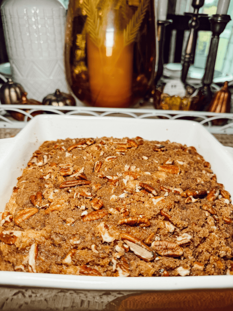Pumpkin Pecan Coffee Cake With Streusel Topping
