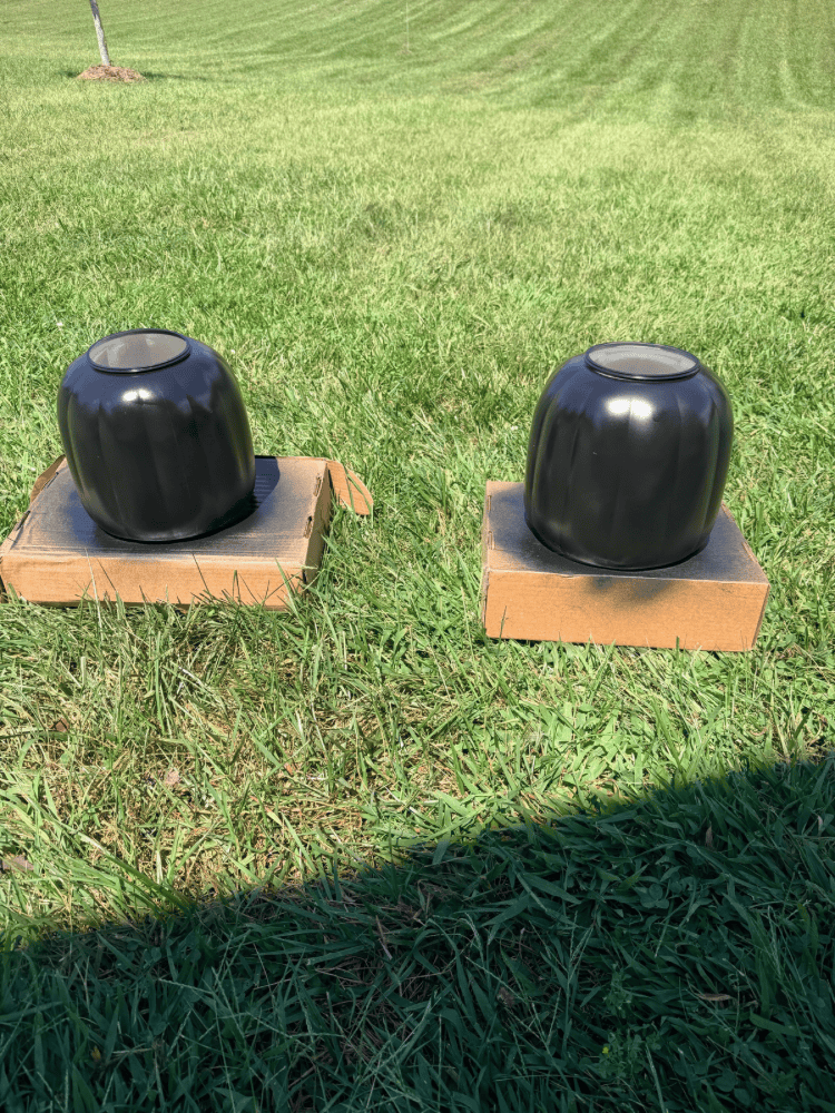 Spray Painting Pumpkins