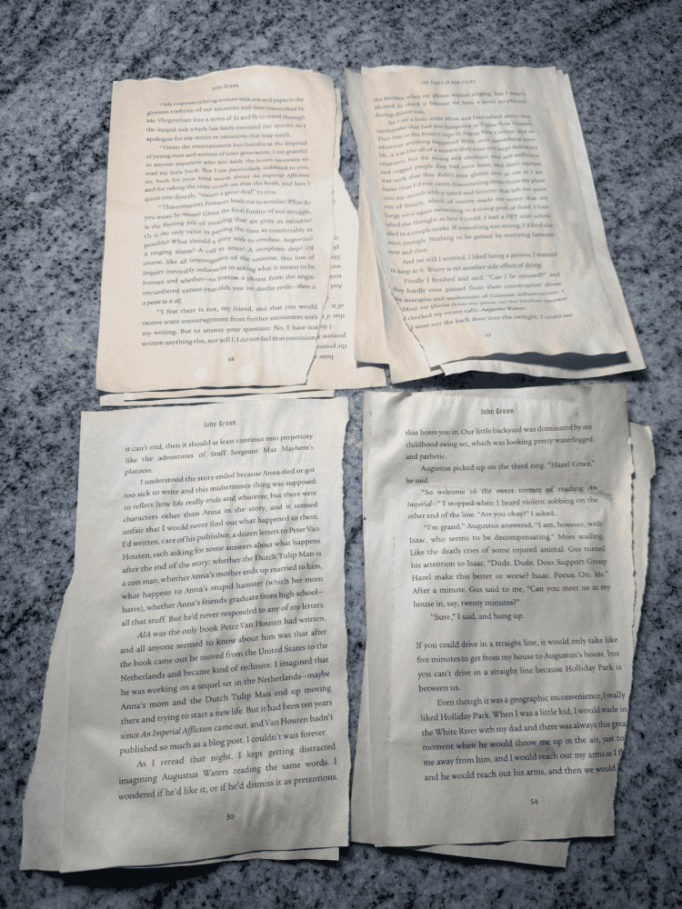 Stained Book Pages