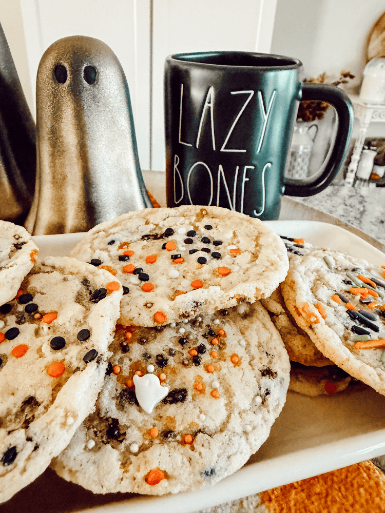 Finished Easy Halloween Sprinkle Cookies