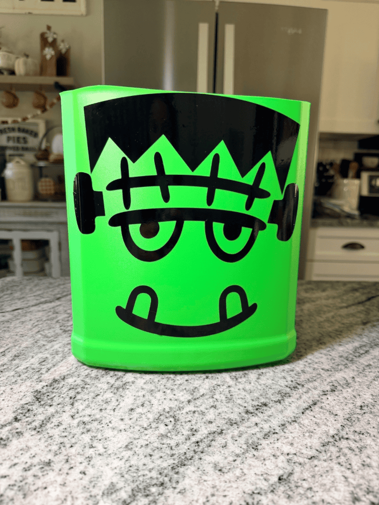 Finished Frankenstein Boo Basket